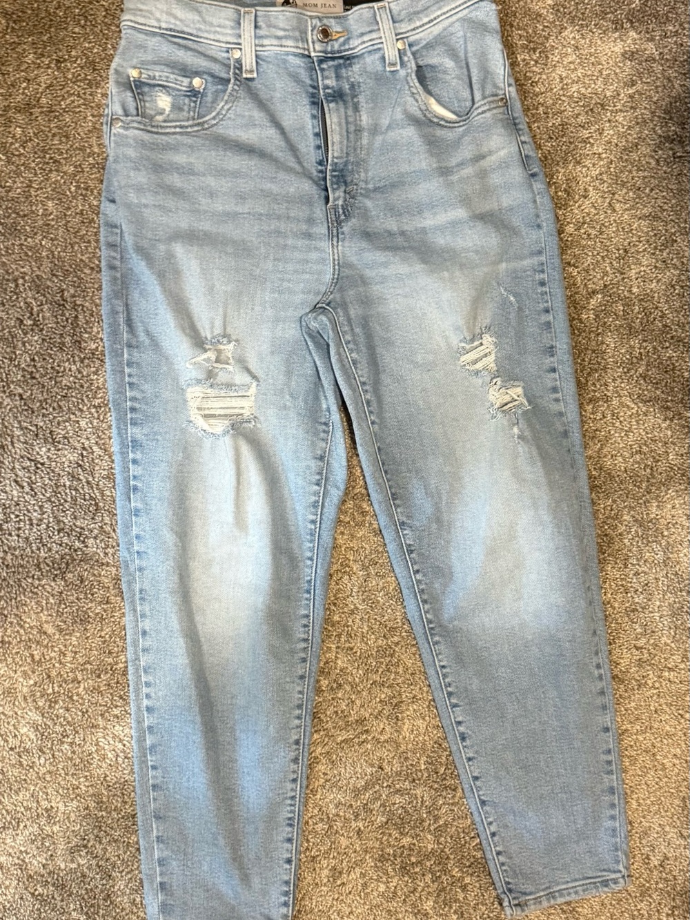 Levi’s Silvertab Mom Jeans Light Wash Distressed High Rise W29